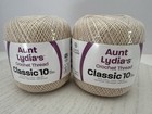 Aunt Lydia s Classic Cotton Crochet Thread Size 10 lot Of 2 natural 154 0226