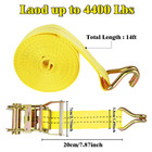 4x New 1 5  X 15  4400 Lb Ratchet Straps J Hook Heavy Duty Tie Downs 