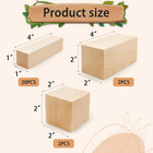 Basswood Carving Blocks For Crafts  24 Pcs Whittling Wooden Blockss Kit With 3 S