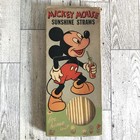 1950   s Vintage Walt Disney Mickey Mouse Drink Sunshine Straws  53 Straws Only 