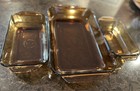 3 Vtg Anchor Hocking Amber Glass 8  X 12   5   x 8 5     4 5    X7 5    Casserole Dishes