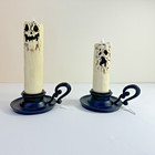 Grandin Road Melting Face Ghost Battery Candles Decor - Retired Halloween Set