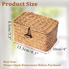 Small Decorative Box Natural Seagrass Box With Lid  6 1 x 4 x 3 3 