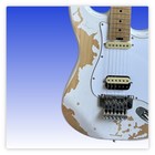 Custom Shop St Ruins White Electric Guitar Floyd Rose Us Shipping