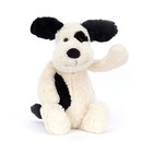 Jellycat Bashful Black   Cream Puppy Plush 12  Medium Stuffed Dog Toy