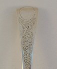 Decorated Georgian 1809 London  England Sterling 8 5 8  Serving Spoon