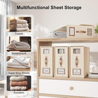 4 Pack Foldable Bed Sheets Set Organizers And Storage super King Size  folding B