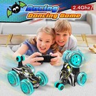 Bat Rc Stunt Car - 2 4ghz Double Sided 360     Rotating 4wd Remote Control Toys
