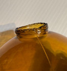 Vintage Lightning Rod Ball Light Brown Clear Glass Weathervane Globe