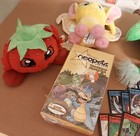 Neopets Kacheek Plush  tags   Kougra Figurine Mip   Sealed Starter Deck   Bonus