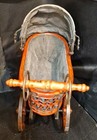 Vintage Antique Victorian Baby Doll Carriage Stroller Buggy Wicker Wood Steel
