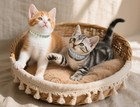 Cat Collar 4pcs Set Safety Breakaway With Bell Kitten 7-11  Multi Pack Cute G   