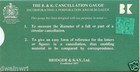  the Bridger   Kay Cancellation Gauge  Incorporating A Perforation And M m Gauge