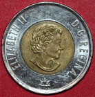 Canada  2017 Toonie  Two  2 Dollars  Elizabeth Ii    Northern Lights   28mm