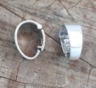 Sterling Silver Donut Pendant Bail 6mm X 14mm  925 Highly Polished Finding