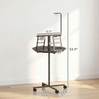 Pawhut Bird Stand With Wheels 60cm  Dark Gray