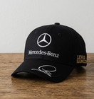 Mercedes Amg Petronas F1 Team Cap - Black Adjustable Curved Brim Racing Hat