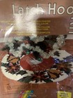 Vintage Latch Hook Kit Poinsettia Tree Skirt 34    Rainbow Mills