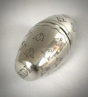 Victorian Solid Silver Sterling Egg Shaped Etui Sewing Travel French 1900