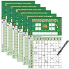 6 Pcs Football Pool Poster 17 X 11 Inch Football Squares Pool Board Office 