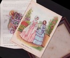 Embroidery Kit 1940s Vintage Hiawatha Heirloom Charlotte Bront   Fashions Of 1846