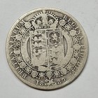 1889 Great Britain Silver Half Crown Queen Victoria Circulated Nice  t187