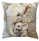 Throw Pillow Cover-elephant Print Modern Decorative Pillow Cover  16 x16 