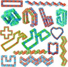 144pcs Wacky Tracks Fidget Toys - Snap   Click Sensory Finger Puzzles  Stress Re