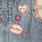 Vintage 90s Y2k Faded Glory Pink Heart Denim Dress Baby Girl Toddler 3t