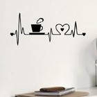 Coffee Mug Heartbeat For Macbook Air Pro Laptop Car Window Wall Decal Sticker