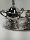 Vintage Silver Plated Cream And Sugar Set With Tray - Wm Rogers 733