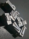 Vintage Letterpress Printing Blocks Lot Of 10 Metal Type Press Dies Ornate Font