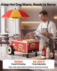 Vevor Hot Dog Steamer Cart 1200w Electric Steam Machine 86-203  f Temp Adjustable