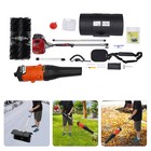 52cc Gas Power Hand Held Sweeper Broom Driveway Artificial Grass Clean W  Blower