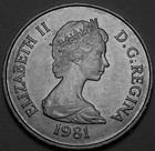 Turks   Caicos Islands Half Crown  1981 Gem Unc salt Windmill only Year free Shi