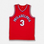 Allen Iverson Philadelphia 76ers Signed  hof 2k16  Pro Style Red Jersey Bas