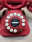 Vintage Grand Phone Rotary Retro Art Deco Style Red Push Button Corded Telephone