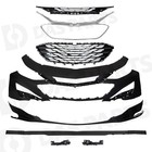 Front Upper Lower Bumper Grilles Valance Trim Bracket For 2019-2024 Chevy Malibu