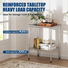 Stainless Steel Work Table 24 X 30 Inch With Adjustable Undershelf  Heavy-dut   