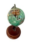 Desk Top Gemstone Rotating 9  Globe W  Clock Needs Battery