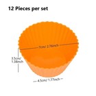 12 Silicone Cake   Muffin Cupcake Liners    reusable Baking Cups   Chocolate Molds