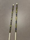 Vintage Chinese Cloisonne Enamel Chopsticks W Original Box