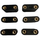6pcs Windsurfing Black Plastic 2-hole Footstrap Insert Windsurf Board Footstrap