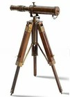 Vintage Antique Nautical Gift Decorative Solid Brass Telescope W  Wooden Tripod