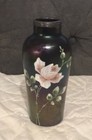 Loetz Art Nouveau Glass Vase Amethyst Rose Flower Vase Sterling Rim Signed 