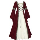 Medieval Renaissance Dress Women Vintage Halloween Gothic Costume Party Dress ml