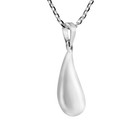 Everyday Sleek Natural Rain Drop Sterling Silver Pendant Necklace