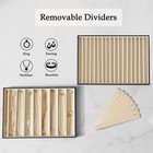 Large Jewelry Organizer Tray Pu Leather Black Beige 16 Grids