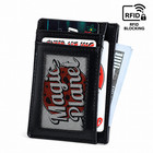 2x Leather Rfid Blocking Slim Wallets Credit Card Holders Id Window Cash Pocket