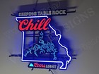 Coors Light Beer Mo Keeping Table Rock 24 x22  Vivid Led Neon Sign With Dimmer
